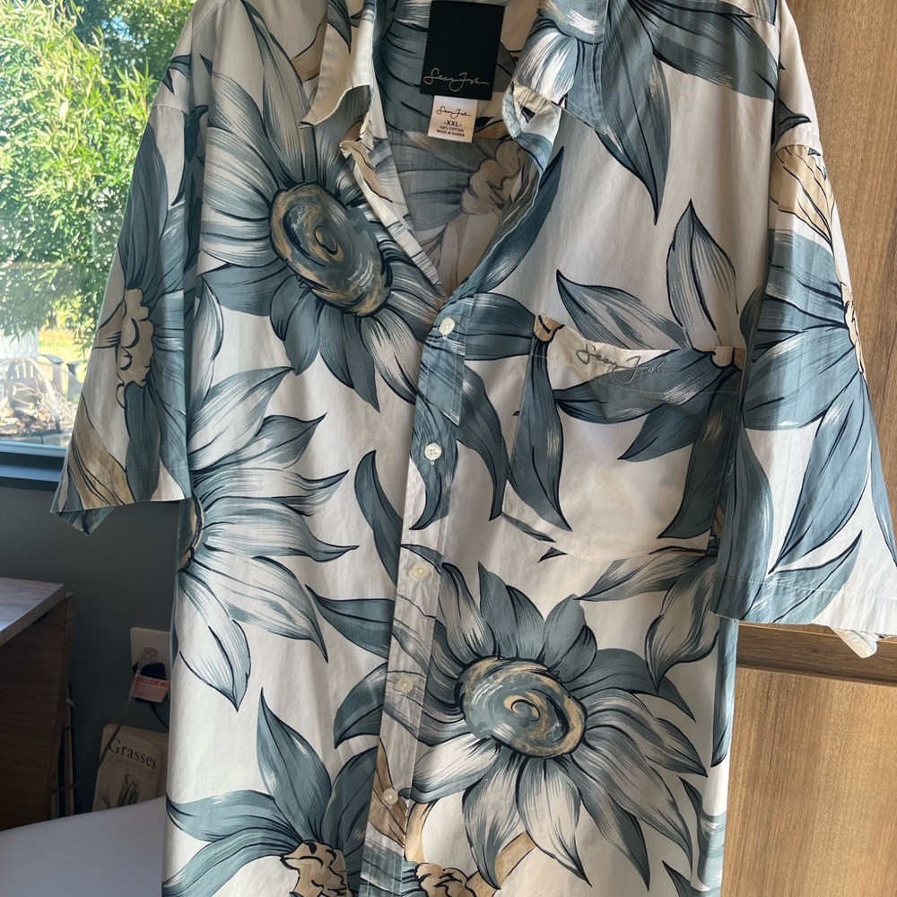 Sean John 100% Cotton Floral Shirt